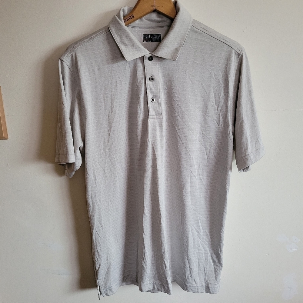 Bolle Polo Lightweight Stretchy Gray M Medium Golf Tennis Performance